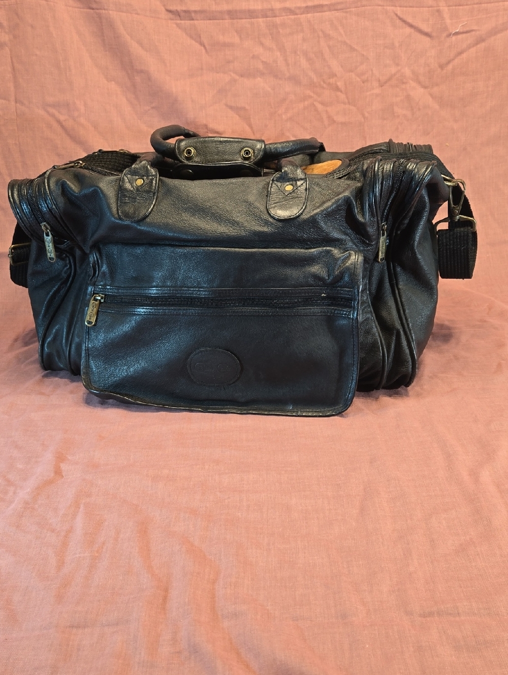 Clair Chase Sports Valise Black Leather Bag